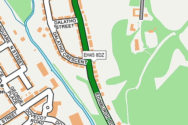 EH45 8DZ map - OS OpenMap – Local (Ordnance Survey)