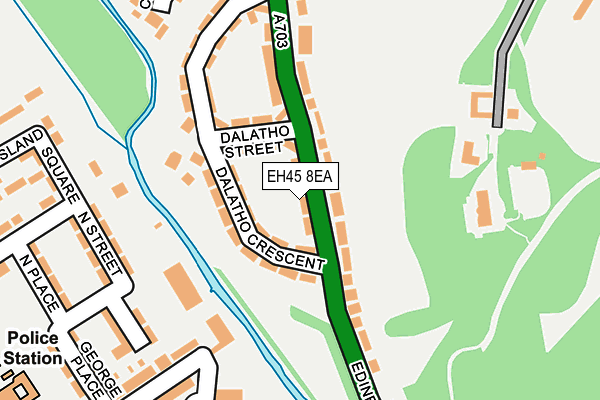 EH45 8EA map - OS OpenMap – Local (Ordnance Survey)