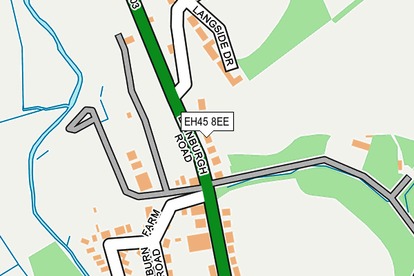 EH45 8EE map - OS OpenMap – Local (Ordnance Survey)