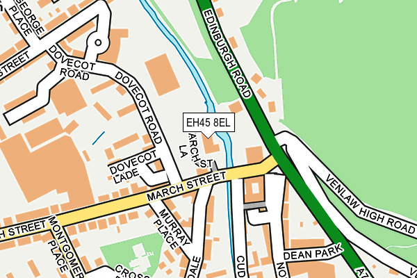 EH45 8EL map - OS OpenMap – Local (Ordnance Survey)