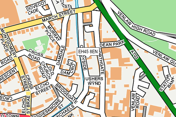 EH45 8EN map - OS OpenMap – Local (Ordnance Survey)