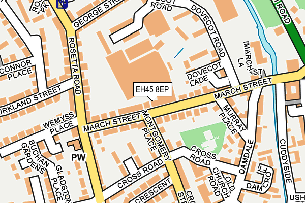 EH45 8EP map - OS OpenMap – Local (Ordnance Survey)