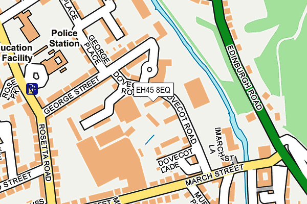 EH45 8EQ map - OS OpenMap – Local (Ordnance Survey)