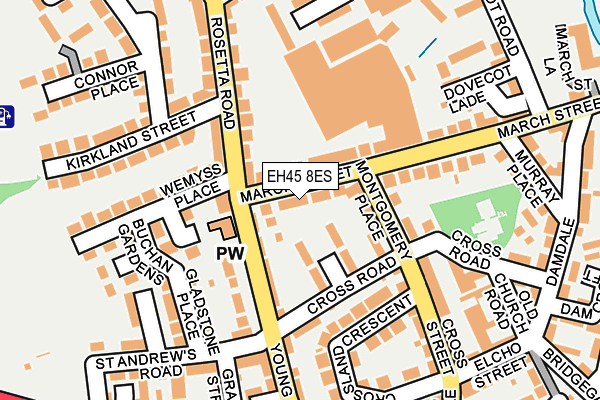 EH45 8ES map - OS OpenMap – Local (Ordnance Survey)