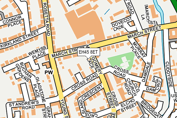 EH45 8ET map - OS OpenMap – Local (Ordnance Survey)