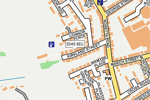EH45 8EU map - OS OpenMap – Local (Ordnance Survey)