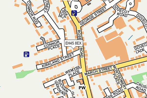 EH45 8EX map - OS OpenMap – Local (Ordnance Survey)