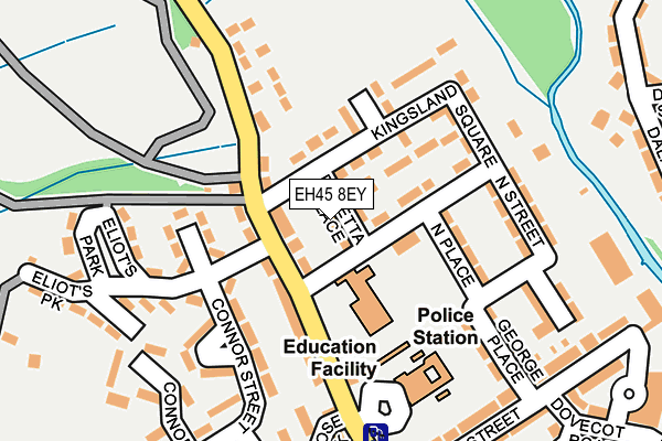 EH45 8EY map - OS OpenMap – Local (Ordnance Survey)