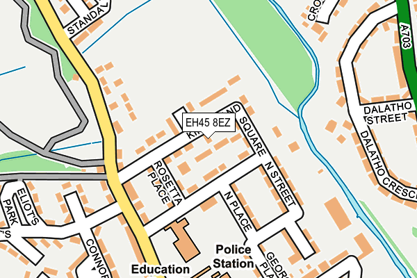 EH45 8EZ map - OS OpenMap – Local (Ordnance Survey)