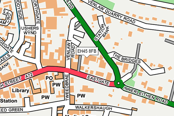 EH45 8FB map - OS OpenMap – Local (Ordnance Survey)