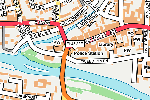 EH45 8FE map - OS OpenMap – Local (Ordnance Survey)