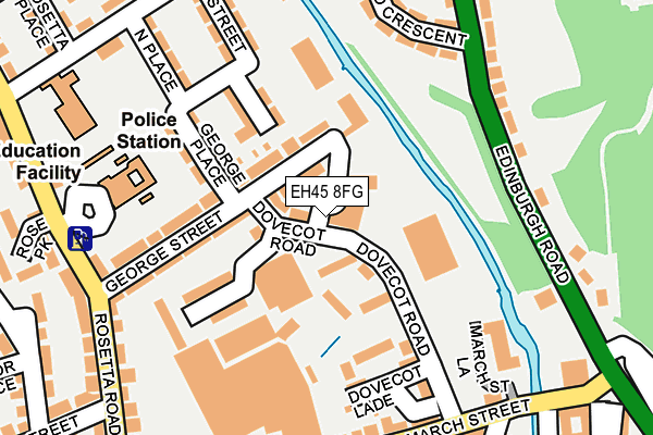 EH45 8FG map - OS OpenMap – Local (Ordnance Survey)