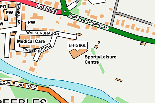 EH45 8GL map - OS OpenMap – Local (Ordnance Survey)