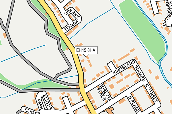 EH45 8HA map - OS OpenMap – Local (Ordnance Survey)