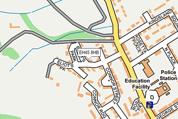 EH45 8HB map - OS OpenMap – Local (Ordnance Survey)