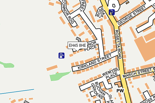 EH45 8HE map - OS OpenMap – Local (Ordnance Survey)