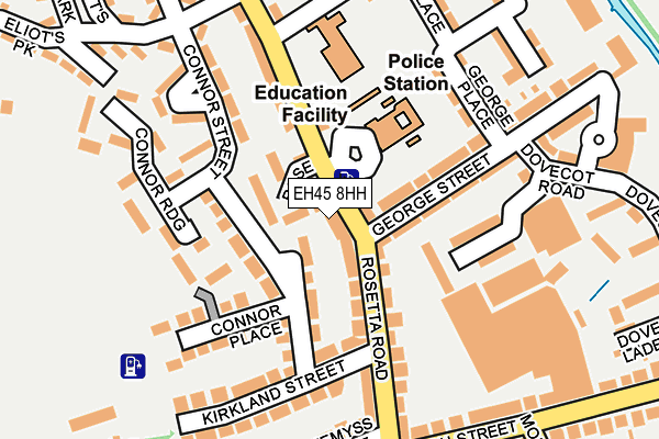 EH45 8HH map - OS OpenMap – Local (Ordnance Survey)