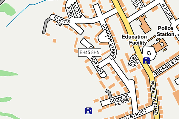 EH45 8HN map - OS OpenMap – Local (Ordnance Survey)