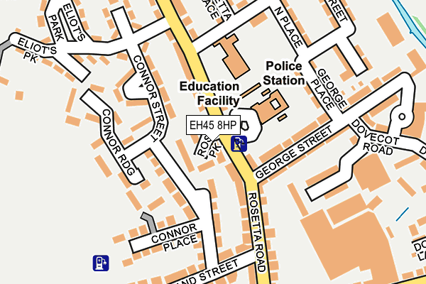 EH45 8HP map - OS OpenMap – Local (Ordnance Survey)