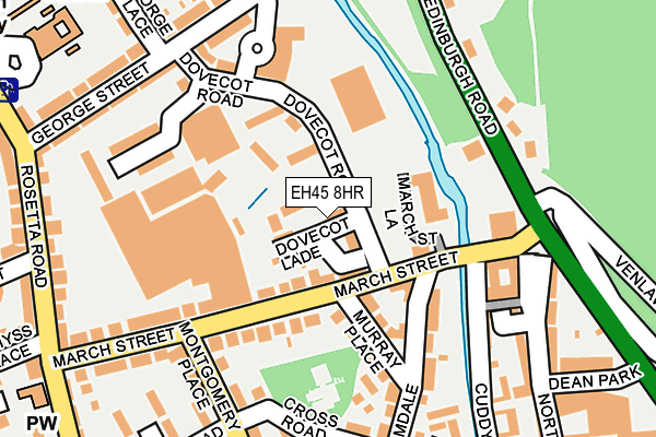 EH45 8HR map - OS OpenMap – Local (Ordnance Survey)