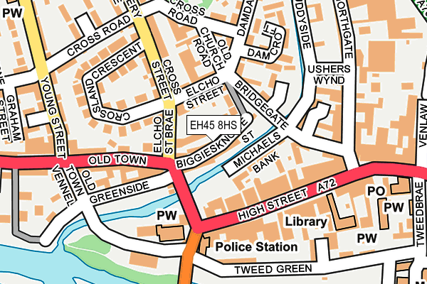 EH45 8HS map - OS OpenMap – Local (Ordnance Survey)