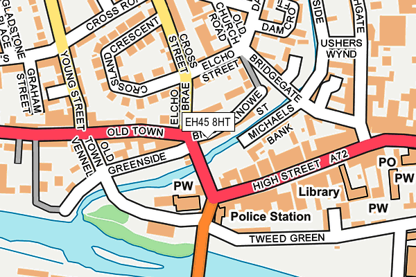 EH45 8HT map - OS OpenMap – Local (Ordnance Survey)