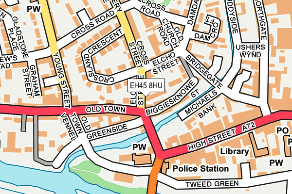 EH45 8HU map - OS OpenMap – Local (Ordnance Survey)