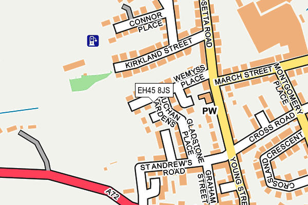 EH45 8JS map - OS OpenMap – Local (Ordnance Survey)