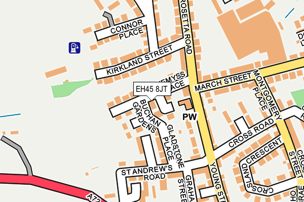 EH45 8JT map - OS OpenMap – Local (Ordnance Survey)