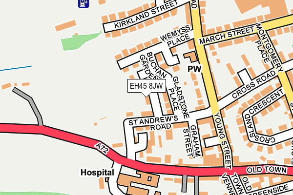 EH45 8JW map - OS OpenMap – Local (Ordnance Survey)