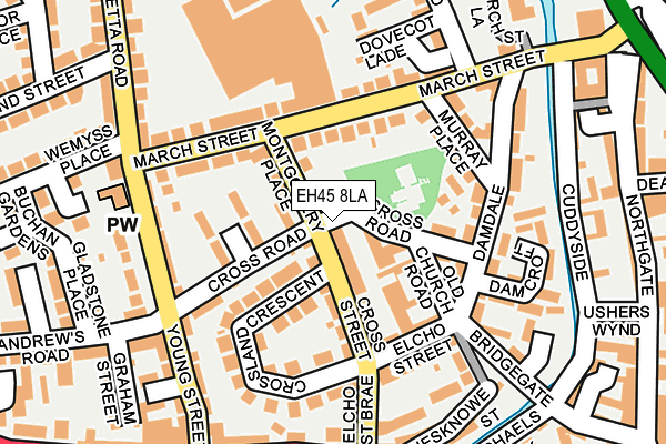 EH45 8LA map - OS OpenMap – Local (Ordnance Survey)