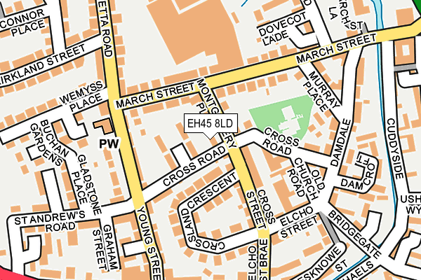 EH45 8LD map - OS OpenMap – Local (Ordnance Survey)