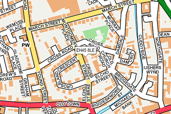 EH45 8LE map - OS OpenMap – Local (Ordnance Survey)