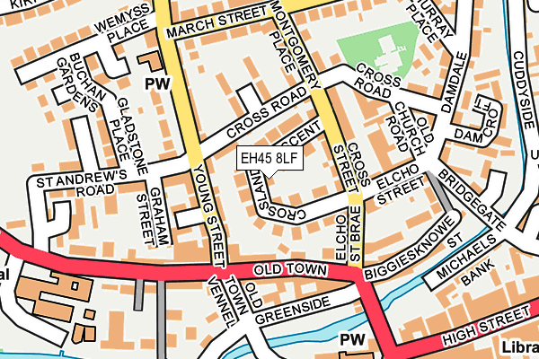 EH45 8LF map - OS OpenMap – Local (Ordnance Survey)