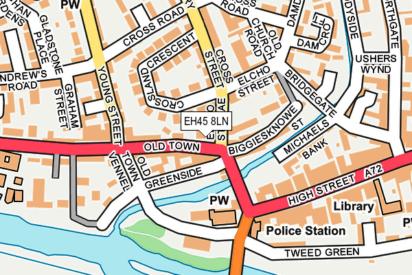 EH45 8LN map - OS OpenMap – Local (Ordnance Survey)