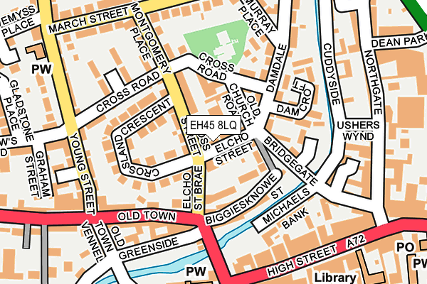 EH45 8LQ map - OS OpenMap – Local (Ordnance Survey)