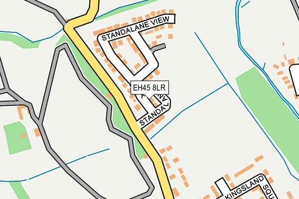 EH45 8LR map - OS OpenMap – Local (Ordnance Survey)