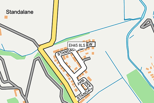 EH45 8LS map - OS OpenMap – Local (Ordnance Survey)