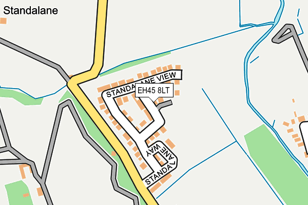EH45 8LT map - OS OpenMap – Local (Ordnance Survey)