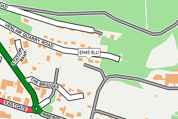 EH45 8LU map - OS OpenMap – Local (Ordnance Survey)