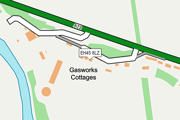 EH45 8LZ map - OS OpenMap – Local (Ordnance Survey)