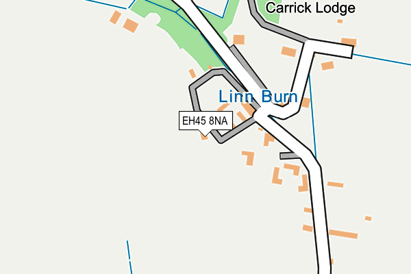 EH45 8NA map - OS OpenMap – Local (Ordnance Survey)