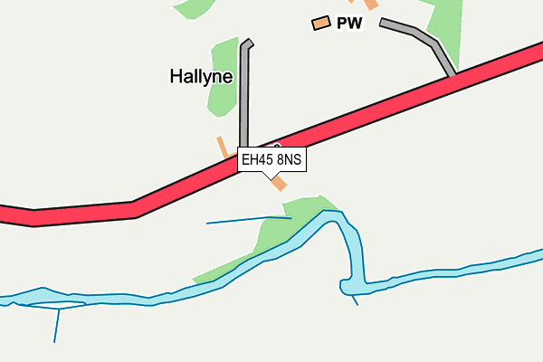 EH45 8NS map - OS OpenMap – Local (Ordnance Survey)