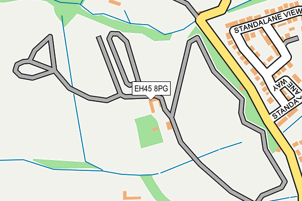 EH45 8PG map - OS OpenMap – Local (Ordnance Survey)