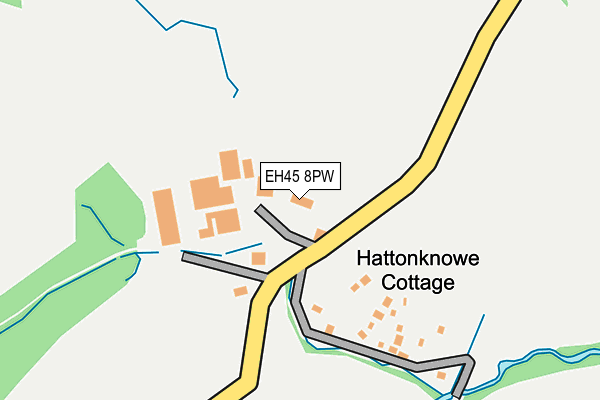 EH45 8PW map - OS OpenMap – Local (Ordnance Survey)