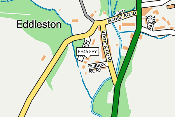 EH45 8PY map - OS OpenMap – Local (Ordnance Survey)