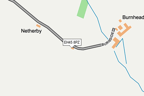 EH45 8PZ map - OS OpenMap – Local (Ordnance Survey)