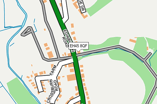 EH45 8QF map - OS OpenMap – Local (Ordnance Survey)