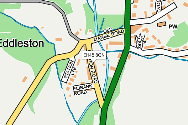 EH45 8QN map - OS OpenMap – Local (Ordnance Survey)