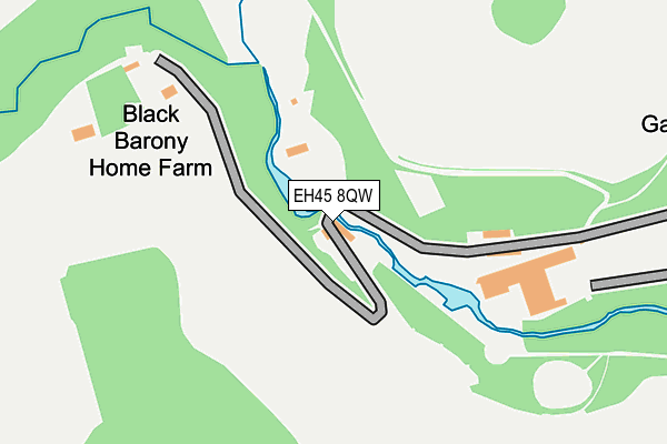 EH45 8QW map - OS OpenMap – Local (Ordnance Survey)